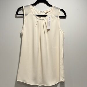 Soft Surroundings Teagan Tunic Tank NWT – Cream Sleeveless Top – Size Small